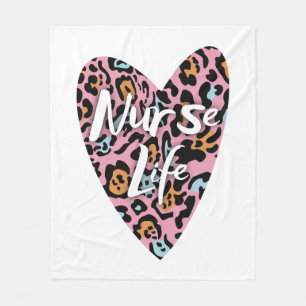 Manta Polar Amo Enfermera Vida Cheetah 16Love Enferse Life Che