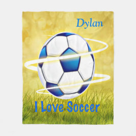 Manta Polar Amo fútbol con el monograma