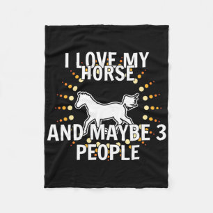 Manta Polar Amo Mis Caballos Y Quizá 3 Personas