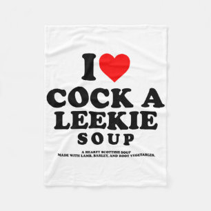 Manta Polar Amo una sopa Leekie Sopa escocesa de pollo y puerr
