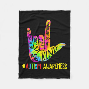 Manta Polar Amor Amor Amor Amor Idioma Mano Autismo Conciencia