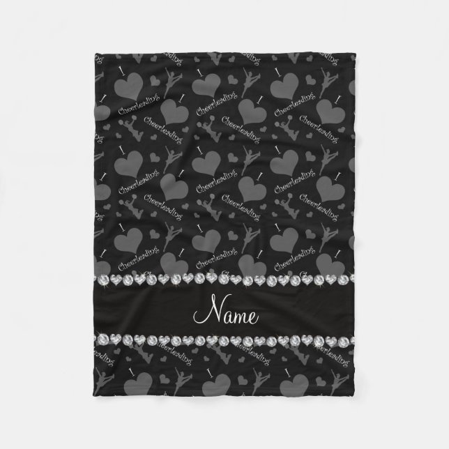 Manta Polar Amor conocido personalizado del negro i que anima (Anverso)