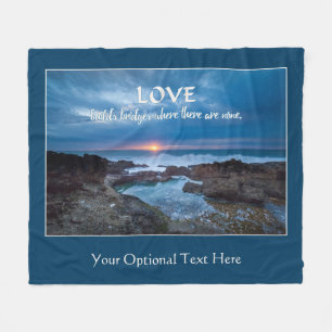 Manta Polar Amor construye puentes personalizado texto capa ma