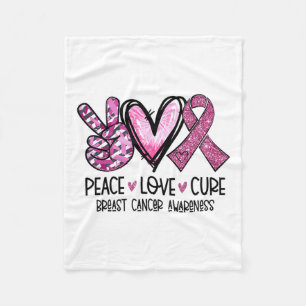 Manta Polar Amor Cure Cure Cinta rosa Cáncer de Mama Sensibili