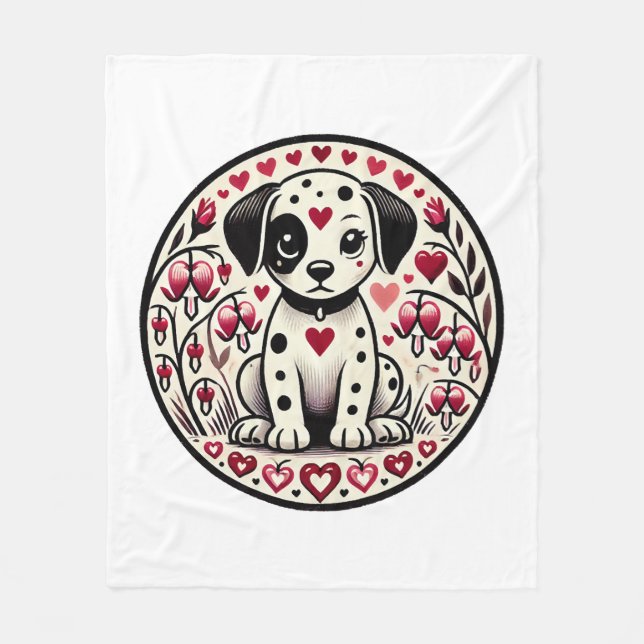 Manta Polar Amor dálmata (Anverso)