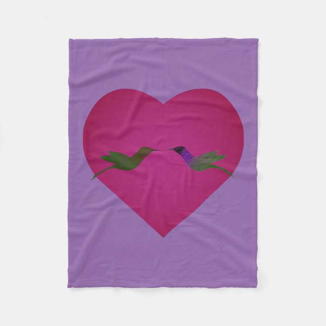 Manta Polar Amor de Hummingbird (Anverso)