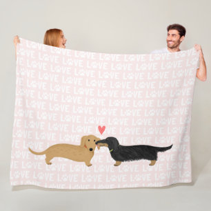 Manta Polar Amor de los Dachshunds