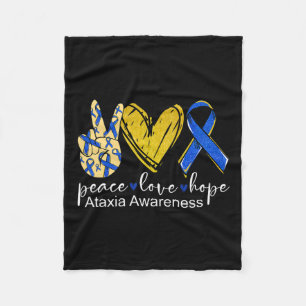 Manta Polar Amor Esperanza Ataxia Conciencia Cinta Azul