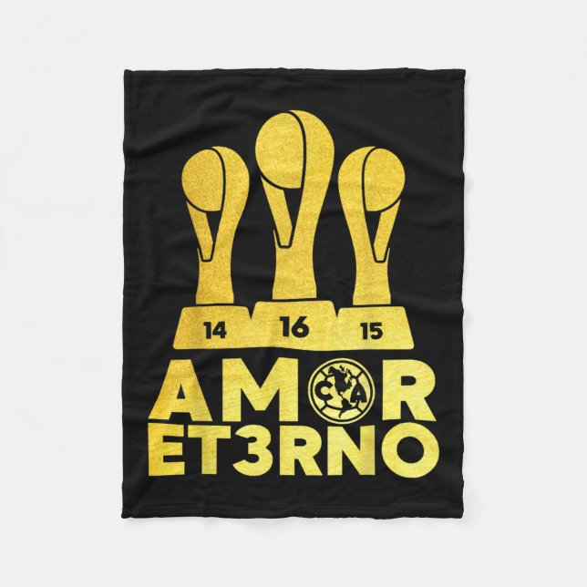 Manta Polar Amor Et3rno America Tricampeon (Anverso)