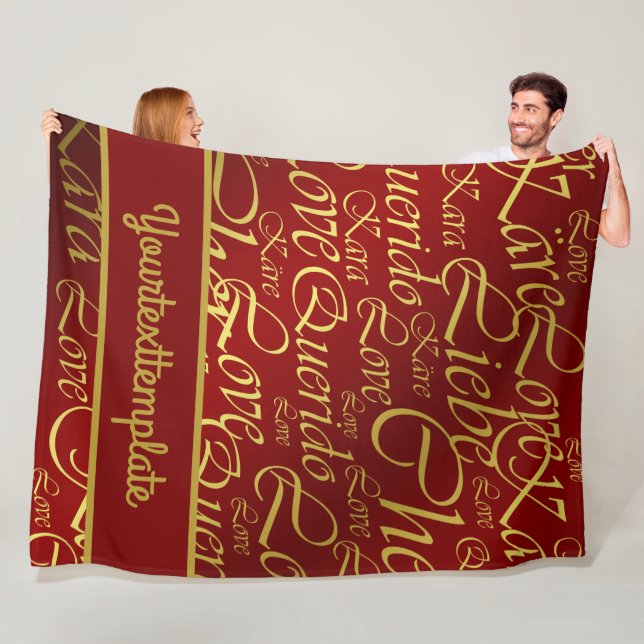 Manta Polar Amor, liebe, kara, cher, käre, querido, texto, ros (In situ)