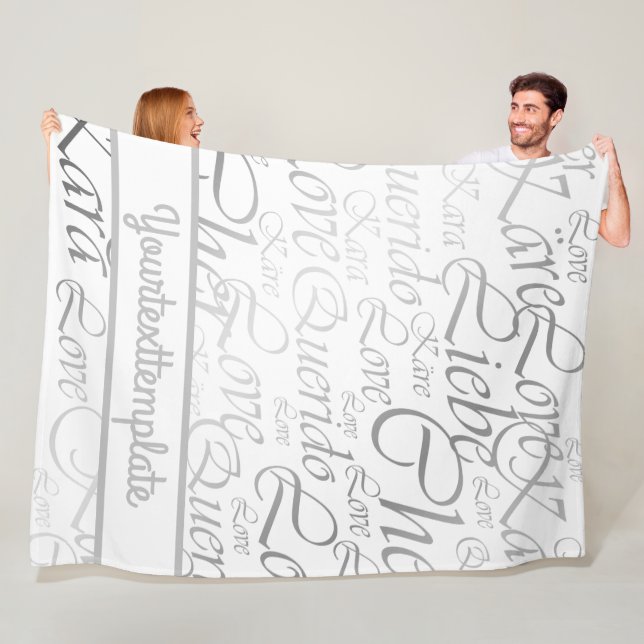 Manta Polar Amor, liebe, kara, cher, käre, querido, texto, ros (In situ)