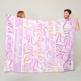 Manta Polar Amor, liebe, kara, cher, käre, querido, texto, ros