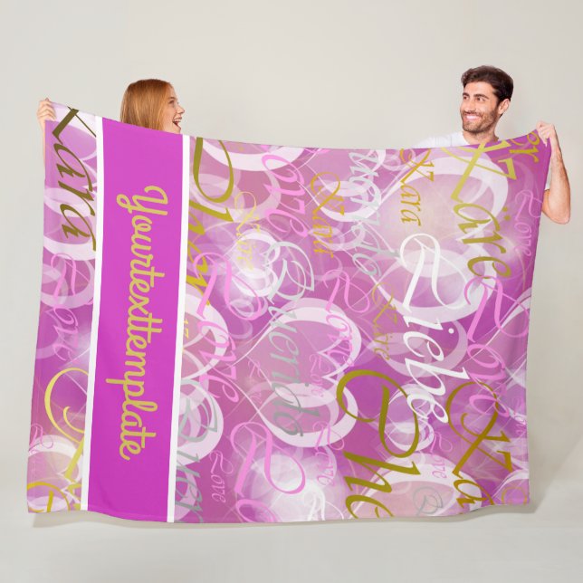 Manta Polar Amor, liebe, kara, cher, käre, querido, texto, ros (In situ)