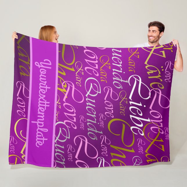 Manta Polar Amor, liebe, kara, cher, käre, querido, texto, ros (In situ)