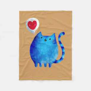 Manta Polar Amor lindo del gato