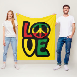 Manta Polar Amor Música Reggae Símbolo de Paz Rastafari Reggae