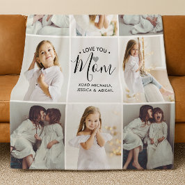 Manta Polar Amor Personalizado Escrito a Mano Para Mamá con 8 