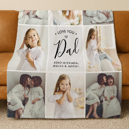 Manta Polar Amor Personalizado Escrito a Mano Te Quiero Papá 8
