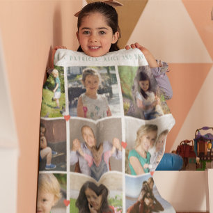 Manta Polar AMOR por el mejor collage de fotos de la familia B