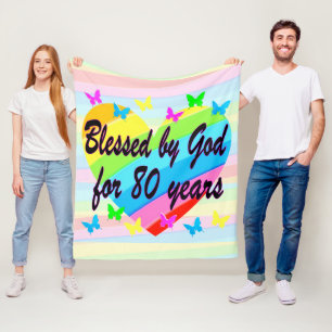 MANTA POLAR AMOR RELLENADO 80º BLANCO DE BENDICIONES DE CUMPLE