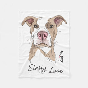 Manta Polar Amor Staffy - Protección Zani Mo
