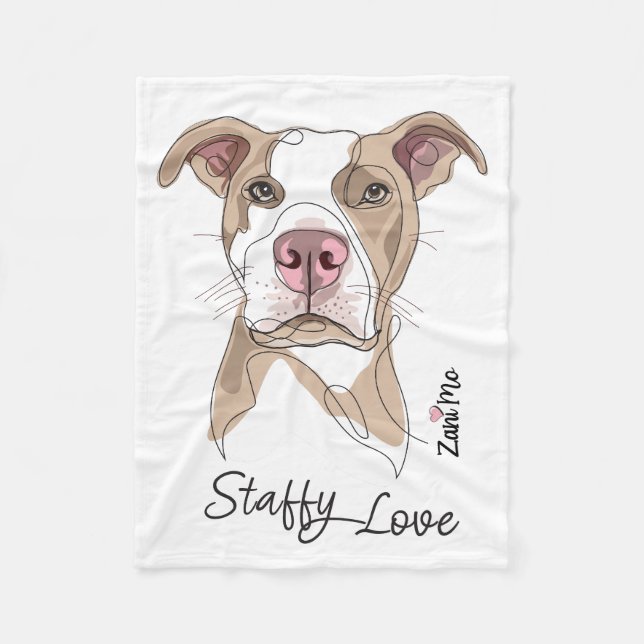 Manta Polar Amor Staffy - Protección Zani Mo (Anverso)