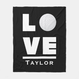 Manta Polar Amor Y Deportes De Golf En Vivo Nombre Personaliza