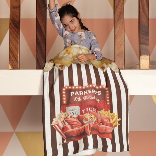 Manta Polar Amortiguar en estilo: cumpleaños de cine nocturno (Subido por el creador)