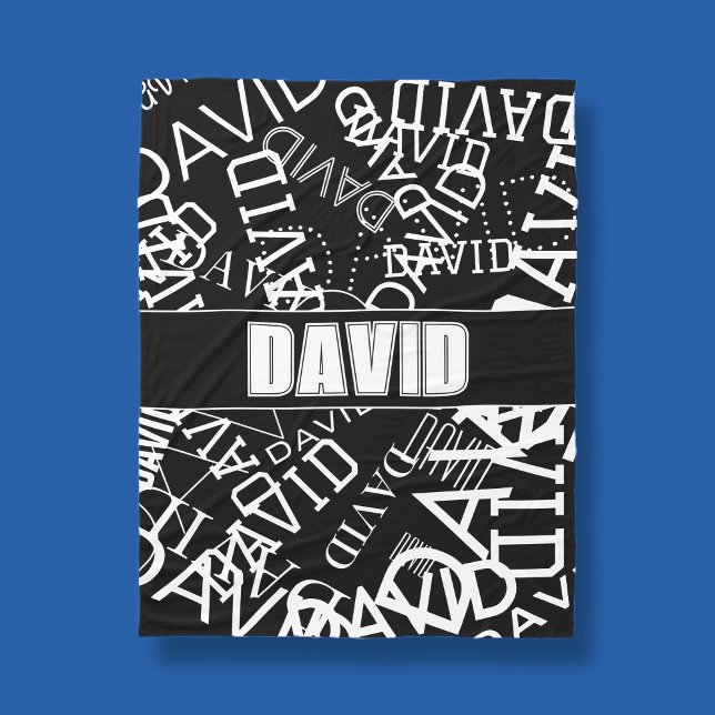 Manta Polar Añadir cualquier nombre, collage de nombres En bla (Subido por el creador)