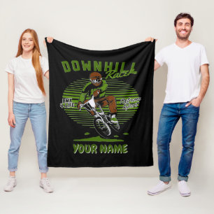 Manta Polar Añadir el nombre BMX Racer de descenso en biciclet