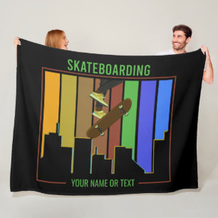 Manta Polar Añadir nombre a Skateboarding de texto en la escen
