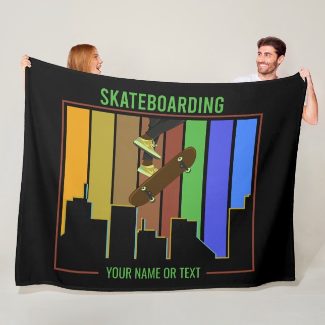 Manta Polar Añadir nombre a Skateboarding de texto en la escen (In situ)
