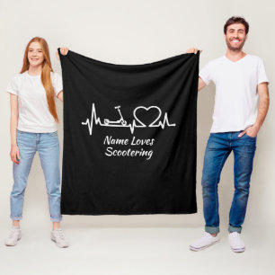 Manta Polar Añadir nombre ama a Scootering Scooter Heartbeat L