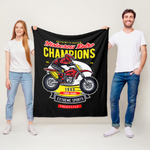 Manta Polar Añadir nombre año Motocross Retro Campeón