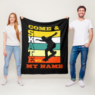 Manta Polar Añadir nombre cambiar texto venir y patinar con mi