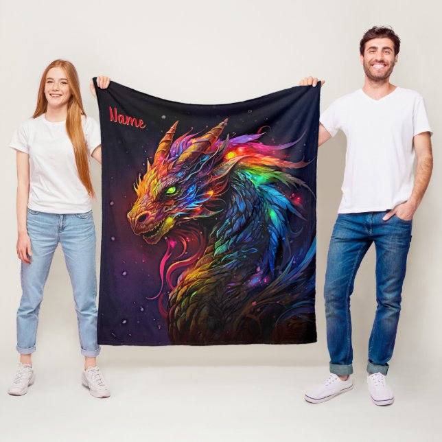 Manta Polar Añadir nombre, Dragón irlandés rojo dorado (In situ)