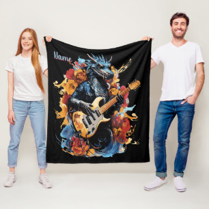 Manta Polar Añadir nombre, músico del Dragón de Guitarra Azul 