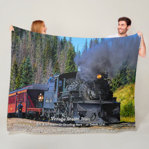 Manta Polar Añadir nombre o texto, motor vintage de tren de va