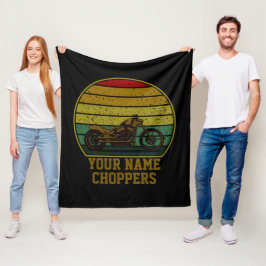 Manta Polar Añadir nombre texto helicóptero motocicleta Retro 