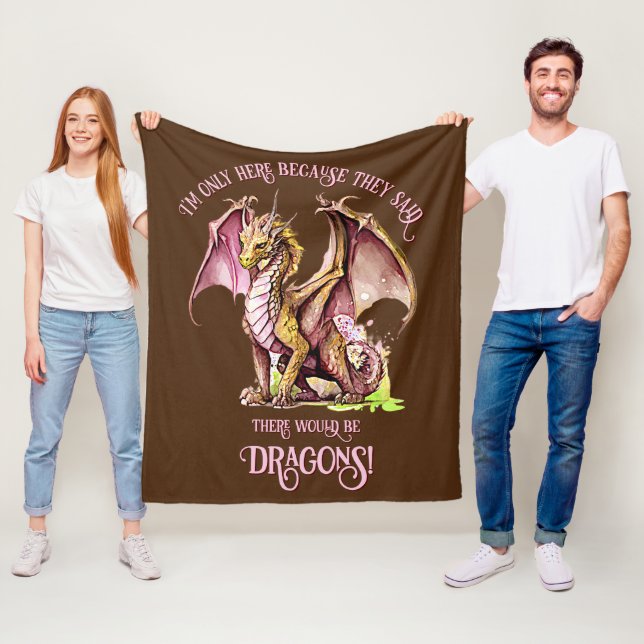 Manta Polar Añadir Nombre Texto - Sólo Aquí Porque Dijo Dragon (In situ)