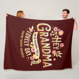 Manta Polar Añadir nombres Abuela te deseamos un día encantado