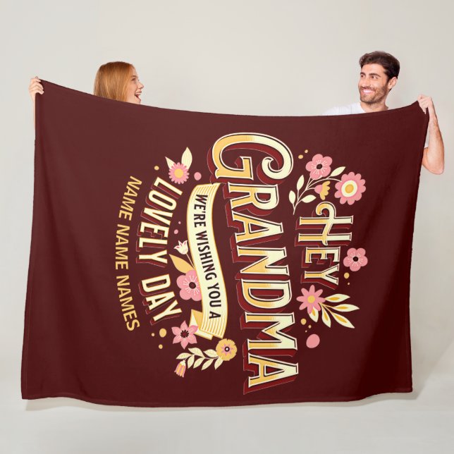 Manta Polar Añadir nombres Abuela te deseamos un día encantado (In situ)