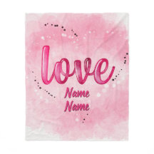 Añadir nombres AMOR al Día de San Valentín rosa de