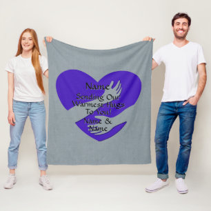 Manta Polar Añadir nombres Cambiar todo el corazón del texto