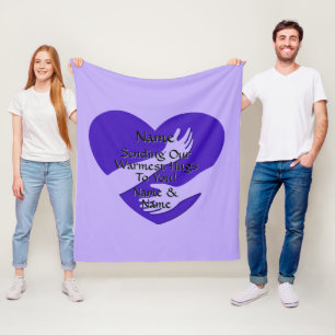 Manta Polar Añadir nombres Cambiar todo el corazón del texto