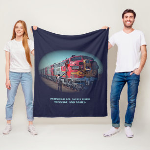 Manta Polar Añadir su mensaje y nombres, motor de tren diesel