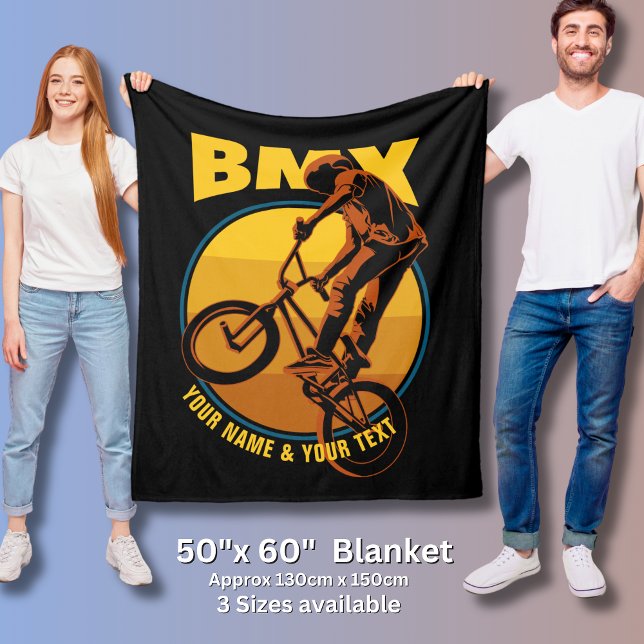 Manta Polar Añadir su nombre y TEXTO, piloto volador BMX (Subido por el creador)