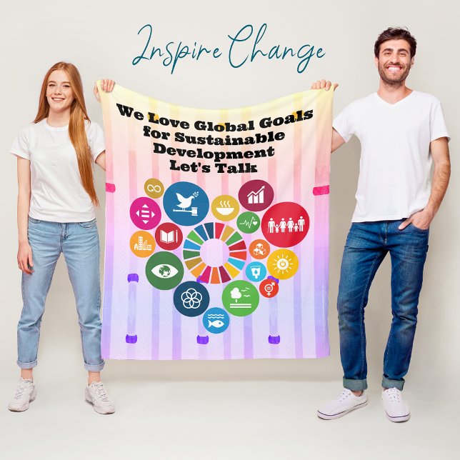 Manta Polar Añadir su propia cita de texto Objetivos de sosten (renewable-energysustainabilitymodern cute trendysave planetclean energysustainable livingadd your ow)