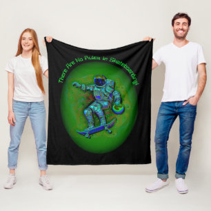 Manta Polar Añadir texto de nombre, astronauta de patinaje - s