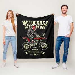 Manta Polar Añadir tu nombre Motocross Retro Campeonato Rebeld